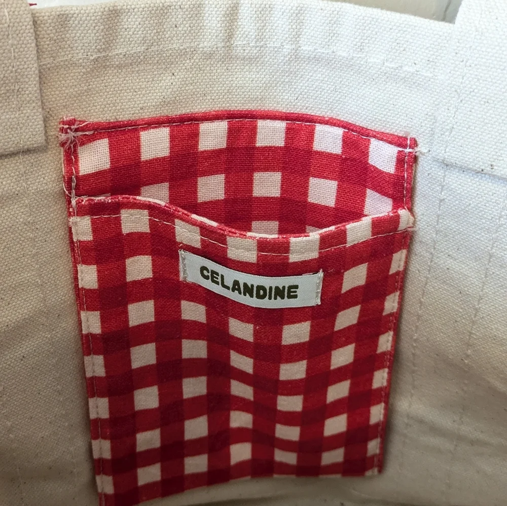 Anthropologie Celandine Beaded Lobester Canvas Tote - Picture 5 of 7